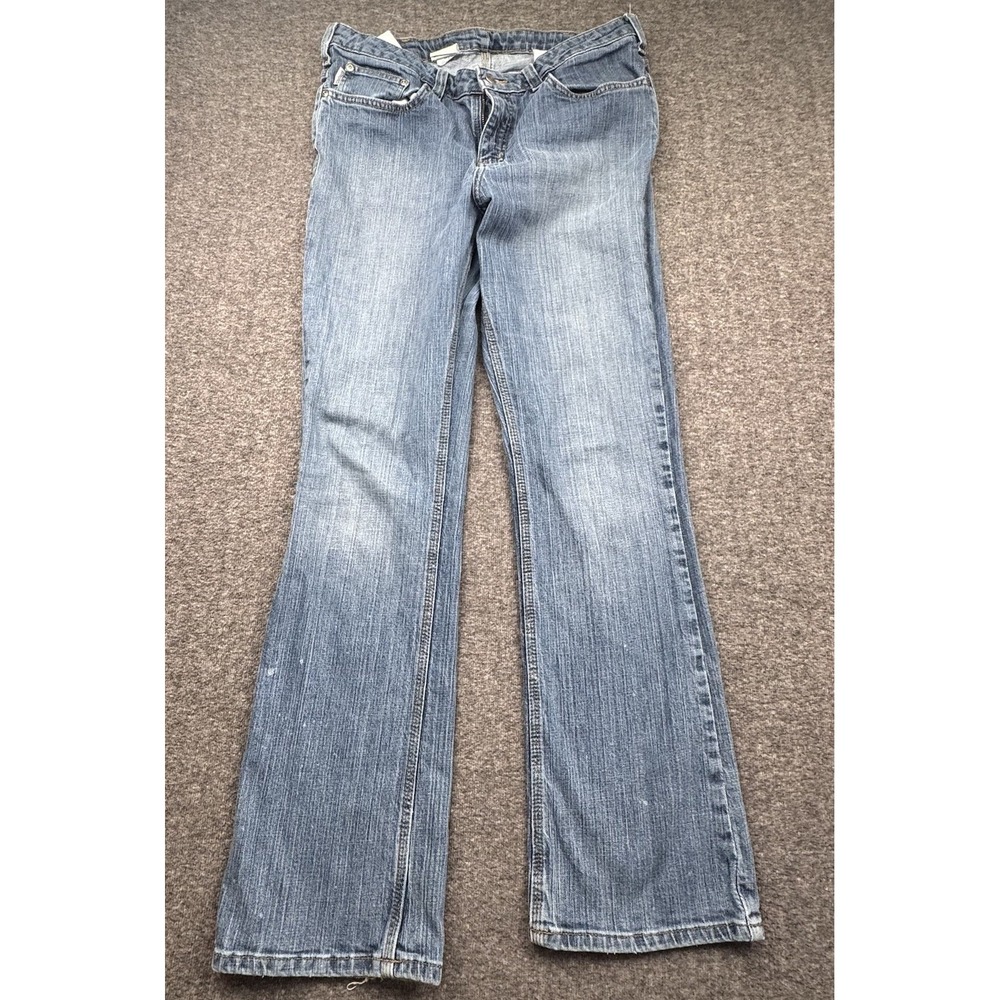 Carhartt Womens Bootcut Jeans Size 14x34 Traditional Fit Blue Denim WB001 FI0